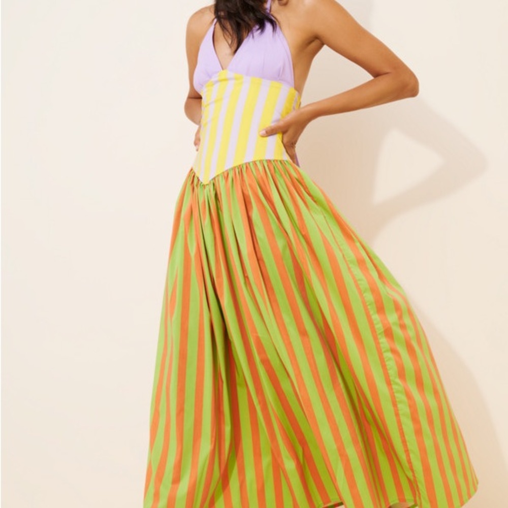 Striped Multicolor Maxi Dress